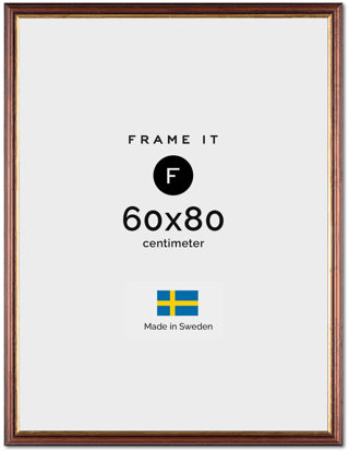 Ram Prag Guld/Brun 60x80