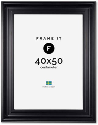 Ram Stockholm Svart 40x50
