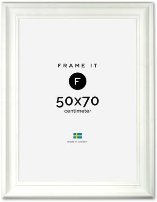 Ram Stockholm Vit 50x70
